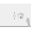 image:imageZojirushi 3 Cup Rice CookerSteamer  White6 cup